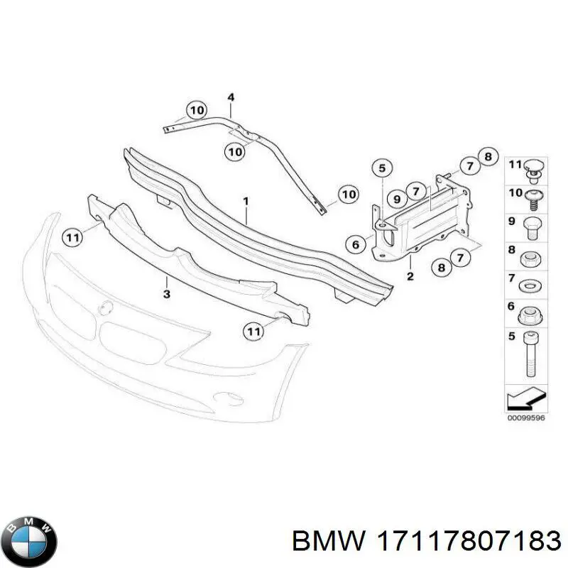Comprar 17117807183 BMW Soporte superior del radiador
