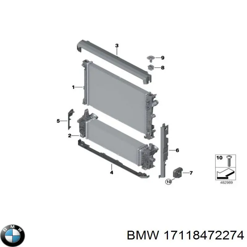 Radiador de água BMW X6 G06, F96