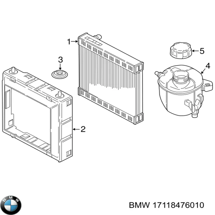 17118476010 BMW radiador refrigeración del motor