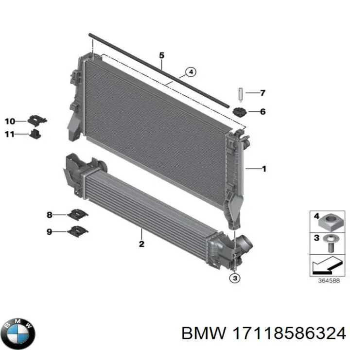 Água radiador BMW 17118586324 precio, desde 246,84 EUR