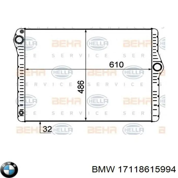 17118615994 BMW radiador