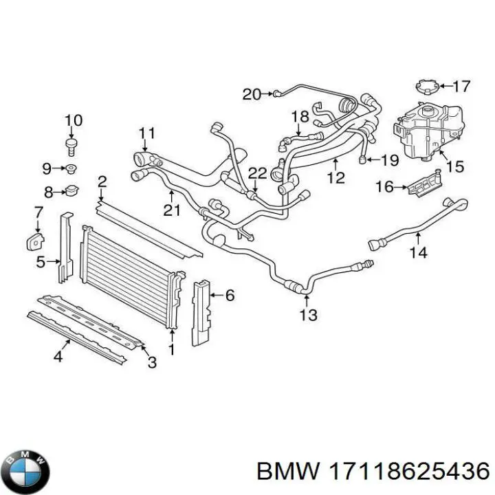 Comprar 17118625436 BMW Soporte izquierdo del radiador