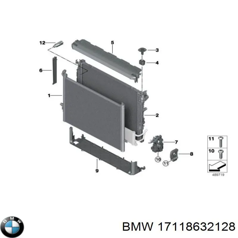 Soporte inferior del radiador BMW 6 Gran Turismo (G32)