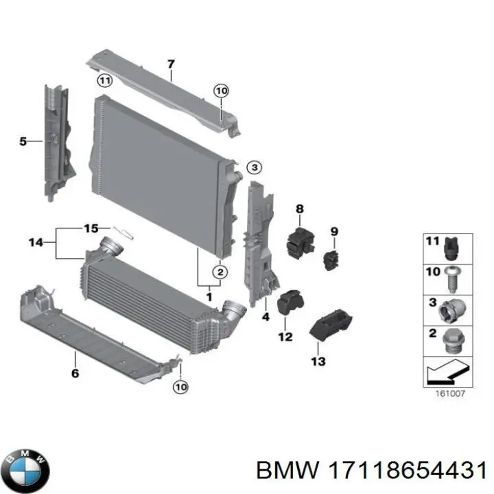 Comprar 17118654431 BMW Radiador de auto