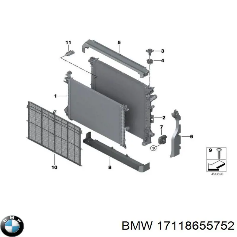 17118655752 BMW Refrigeración del motor