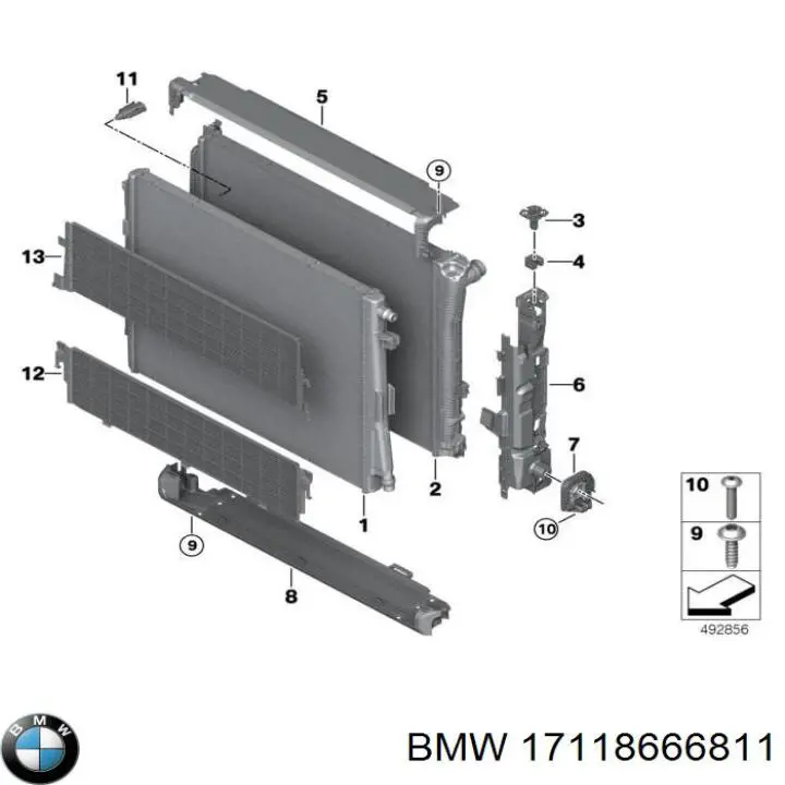 Radiador, refrigeración del motor adicional para BMW 3 (G21)