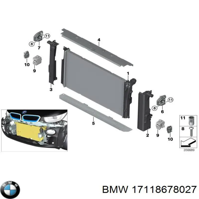 Comprar 17118678027 BMW Radiador de auto