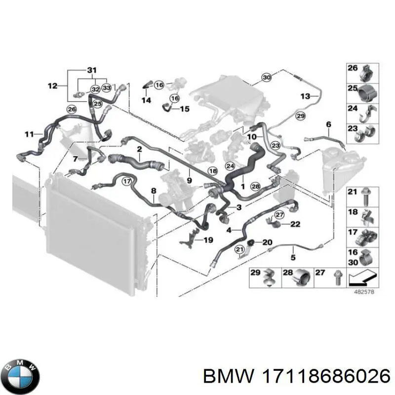 Radiador 8650745 BMW