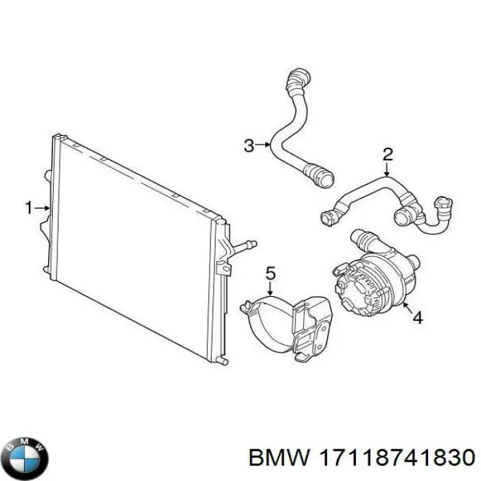 Radiador adicional de refrigeración del motor BMW 17118741830 precio, desde 143,35 EUR