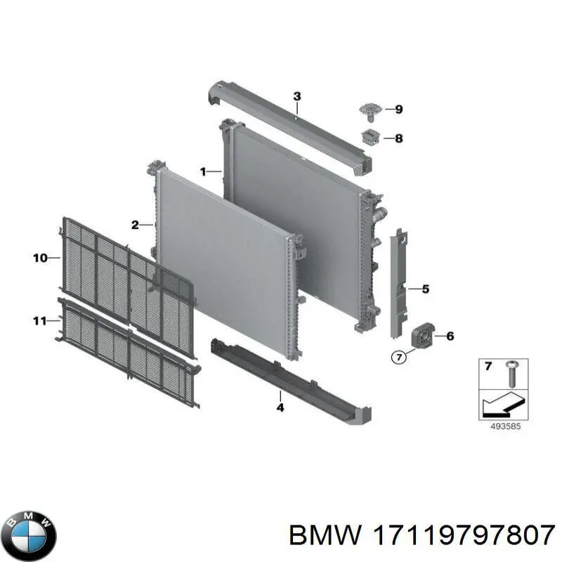 Água radiador BMW 17119797807 precio, desde 203,46 EUR