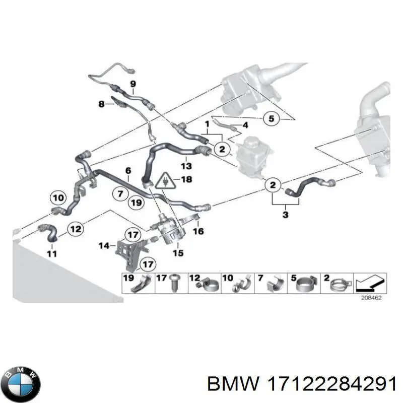 Bomba de agua eléctrica auxiliar BMW 17122284291 precio, desde 198,55 EUR