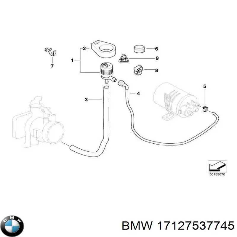 Comprar 17127537745 BMW Manguera de agua refrigerante