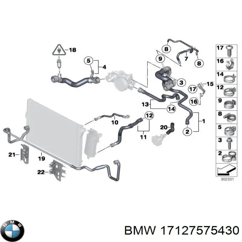 Manguera superior del radiador BMW 17127575430 precio, desde 61,46 EUR
