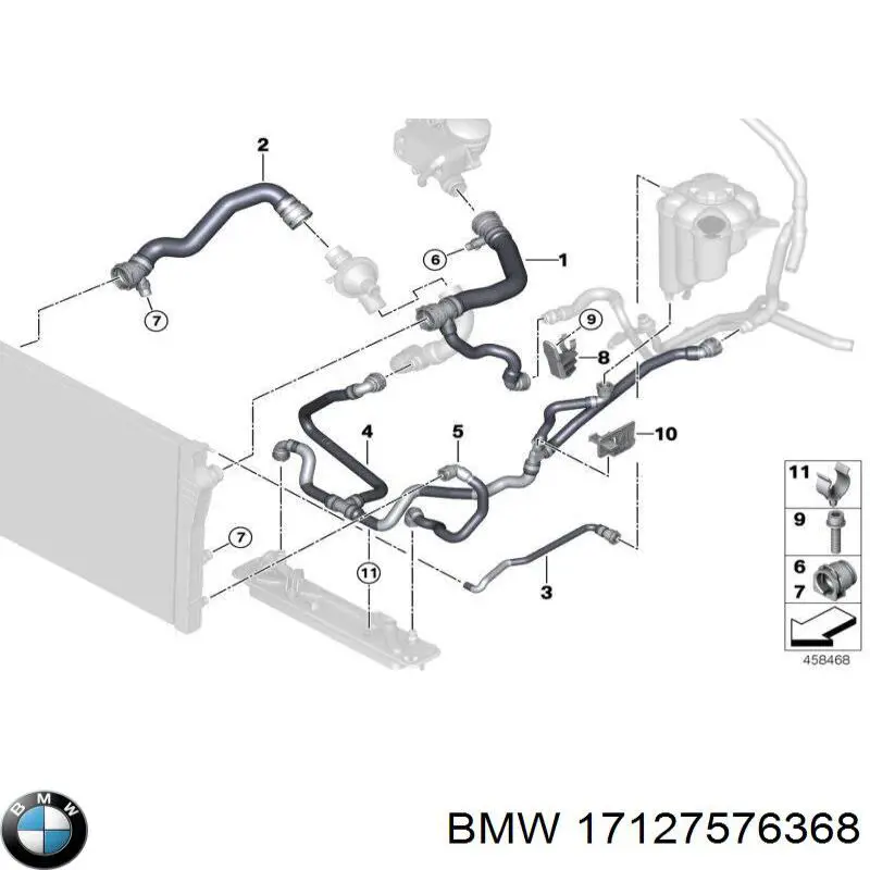 Manguera inferior del radiador BMW 17127576368 precio, desde 33,05 EUR