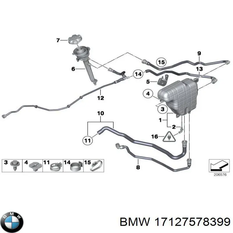 Manguera superior del radiador BMW 17127578399 precio, desde 30,05 EUR