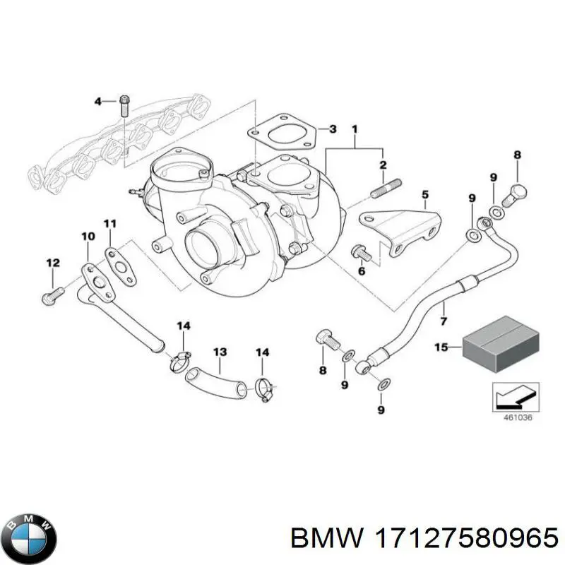 Comprar 17127580965 BMW Manguera inferior del radiador