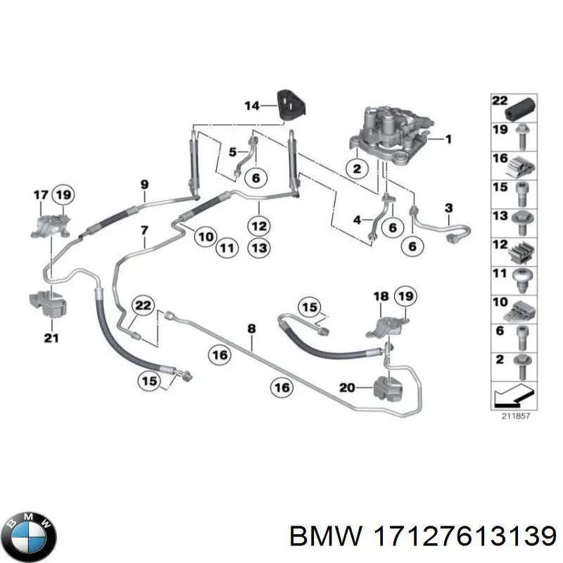 Clip de fijación del guardabarros delantero BMW 17127613139 precio, desde 12,22 EUR