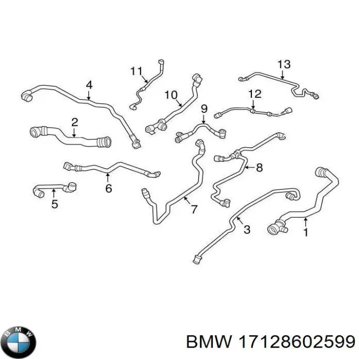 Manguito de líquido refrigerante BMW 17128602599 precio, desde 23,04 EUR