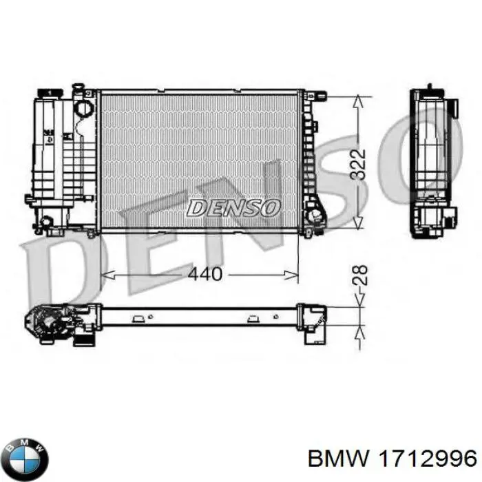 Água radiador BMW 1712996 precio, desde 116,19 EUR