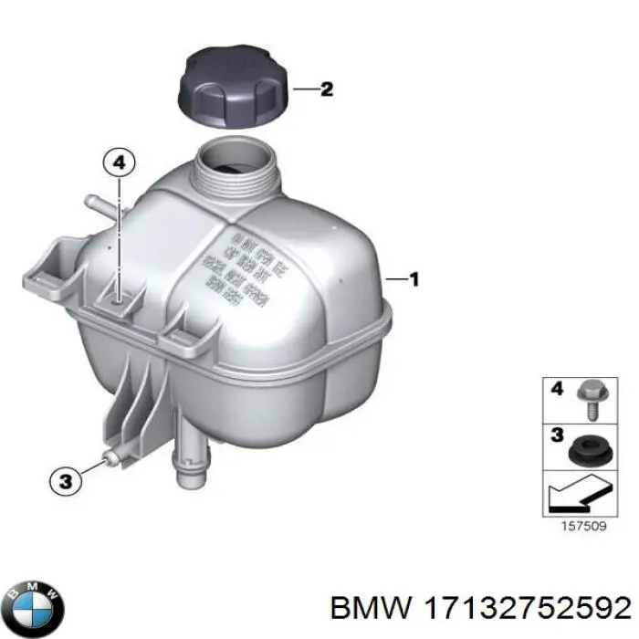 Botella expansion BMW 17132752592 precio, desde 75,10 USD