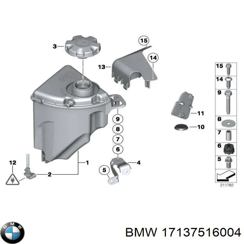 Tapón depósito de refrigerante 17137516004 BMW