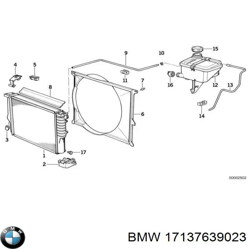 17137639023 BMW Tapa de radiador