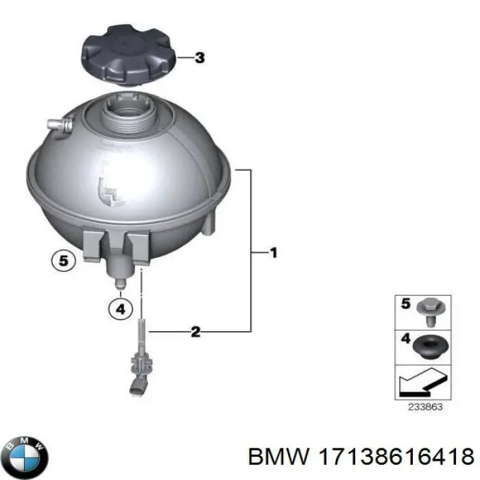 Botella expansion BMW 17138616418 precio, desde 47,39 EUR