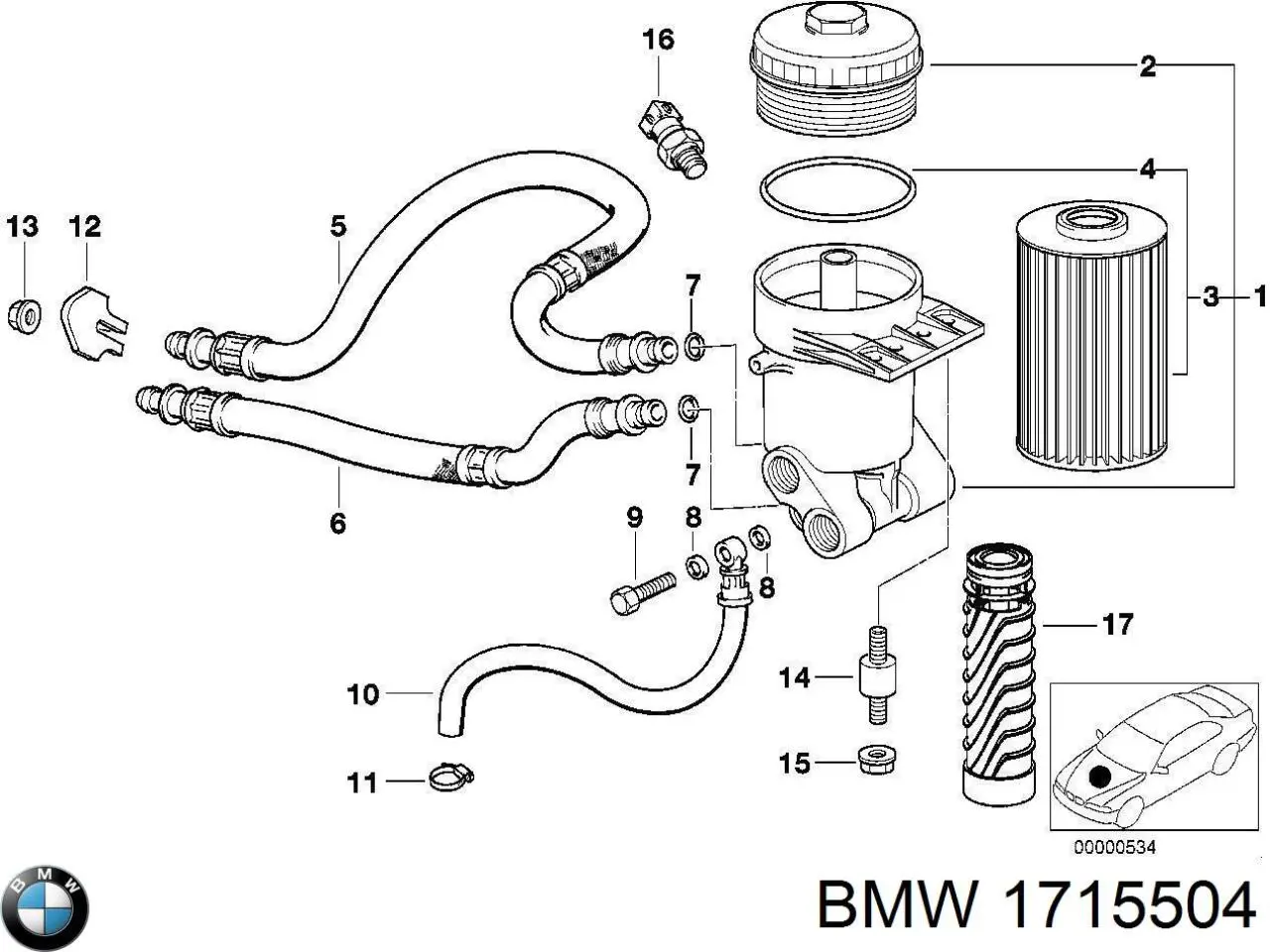 Manómetro de presión de aceite BMW 1715504 precio, desde 5,63 EUR