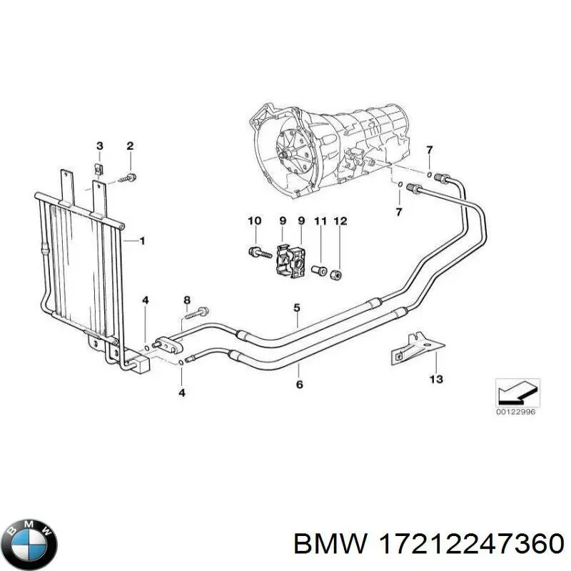 17212247360 BMW Radiador de refrigeración de la transmisión