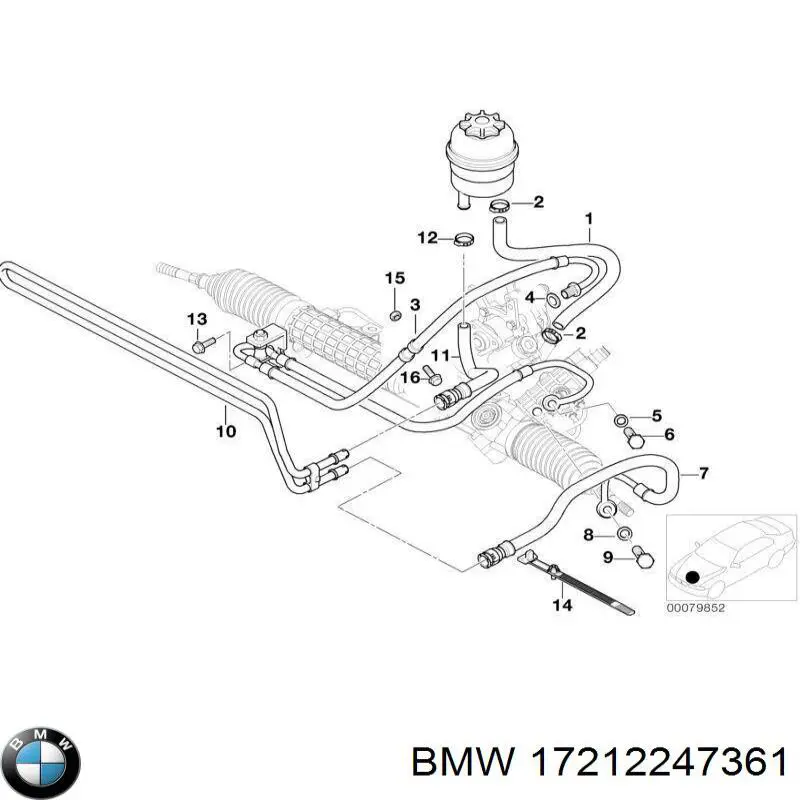 17212247361 BMW radiador de direccion asistida