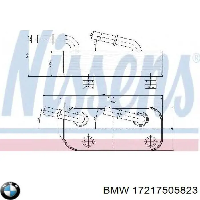 Radiador de refrigeración de la transmisión BMW 17217505823 precio, desde 69,11 EUR