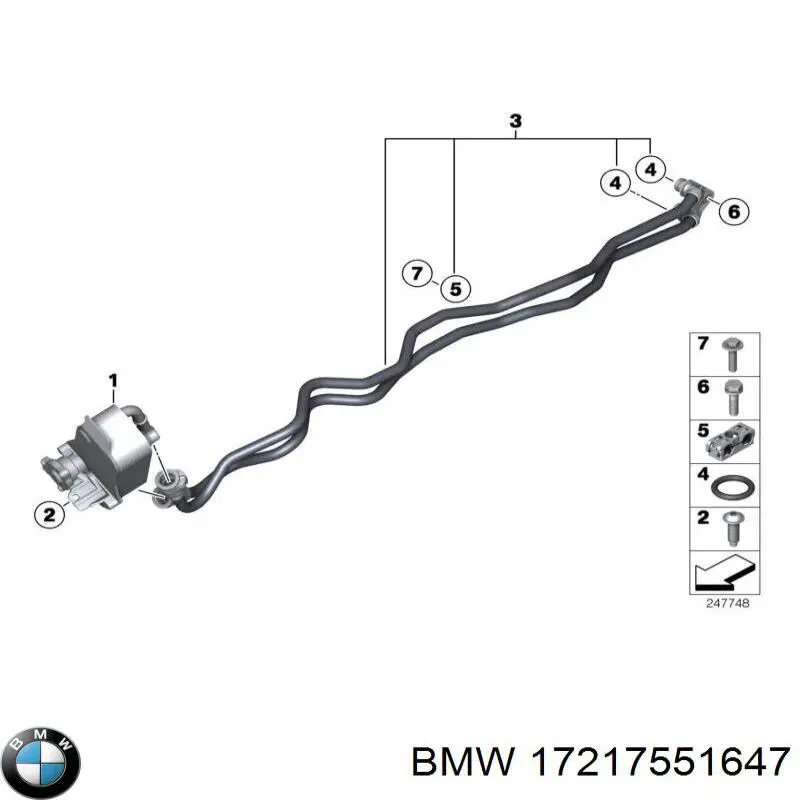 Radiador de refrigeración de la transmisión BMW 17217551647 precio, desde 59,06 EUR