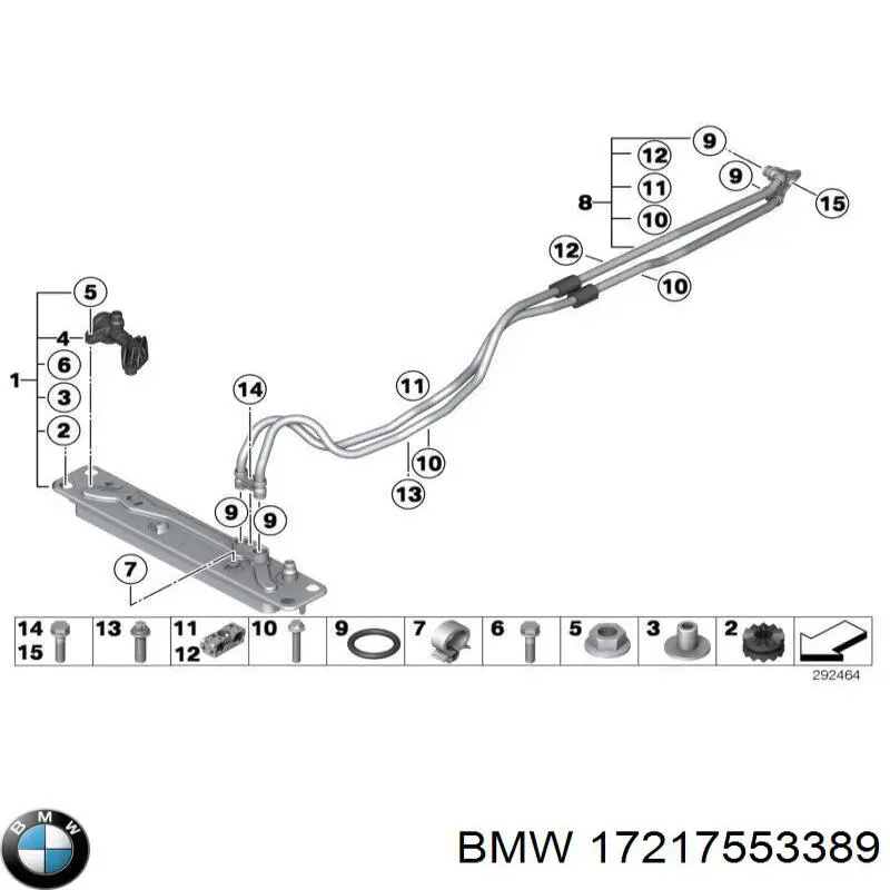 Comprar 17217553389 BMW Radiador de refrigeración de la transmisión