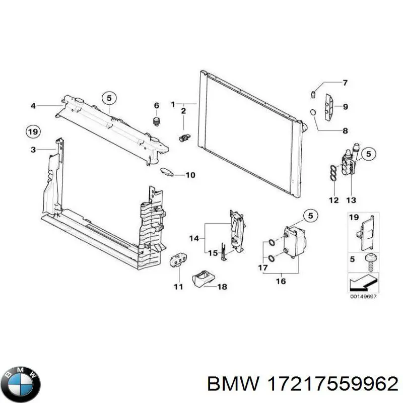 Comprar 17217559962 BMW Termostato auxiliar