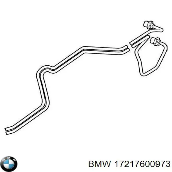 17217600973 BMW conducto refrigerante de bloque cilindros a radiador de aceite