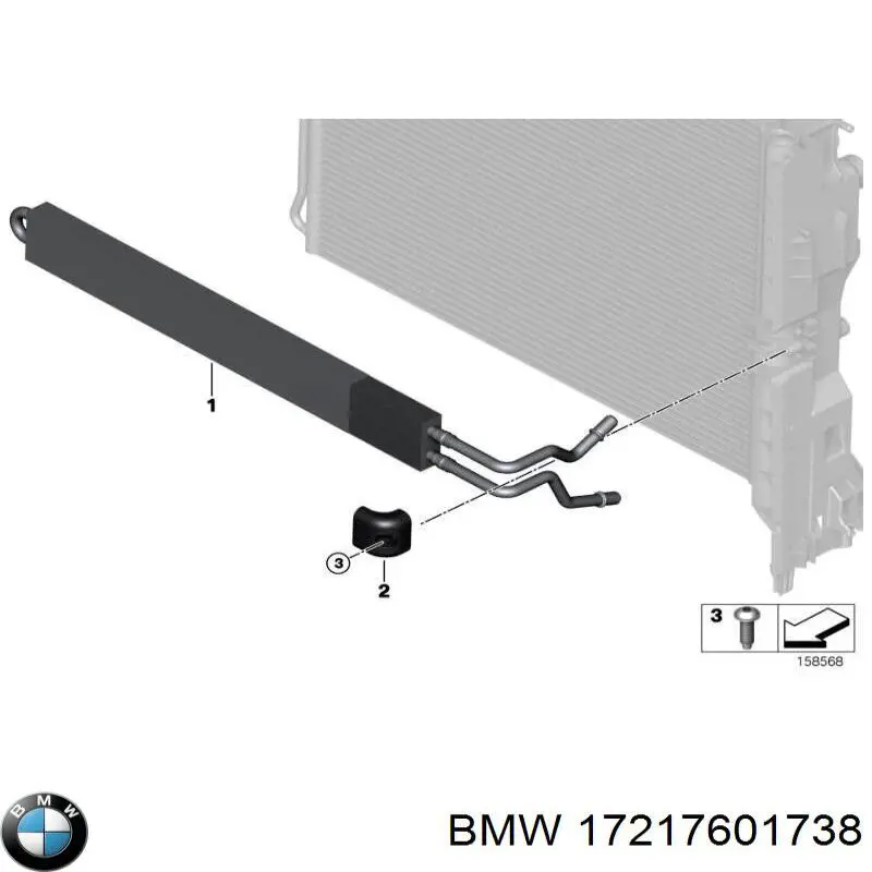 17217601738 BMW Radiador de dirección asistida