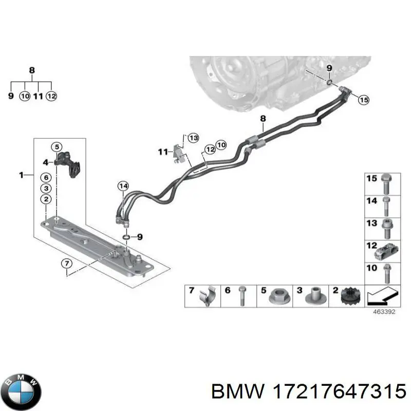 Comprar 17217647315 BMW Radiador de refrigeración de la transmisión