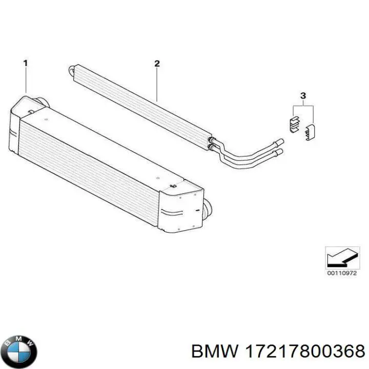 17217800368 BMW radiador de aceite