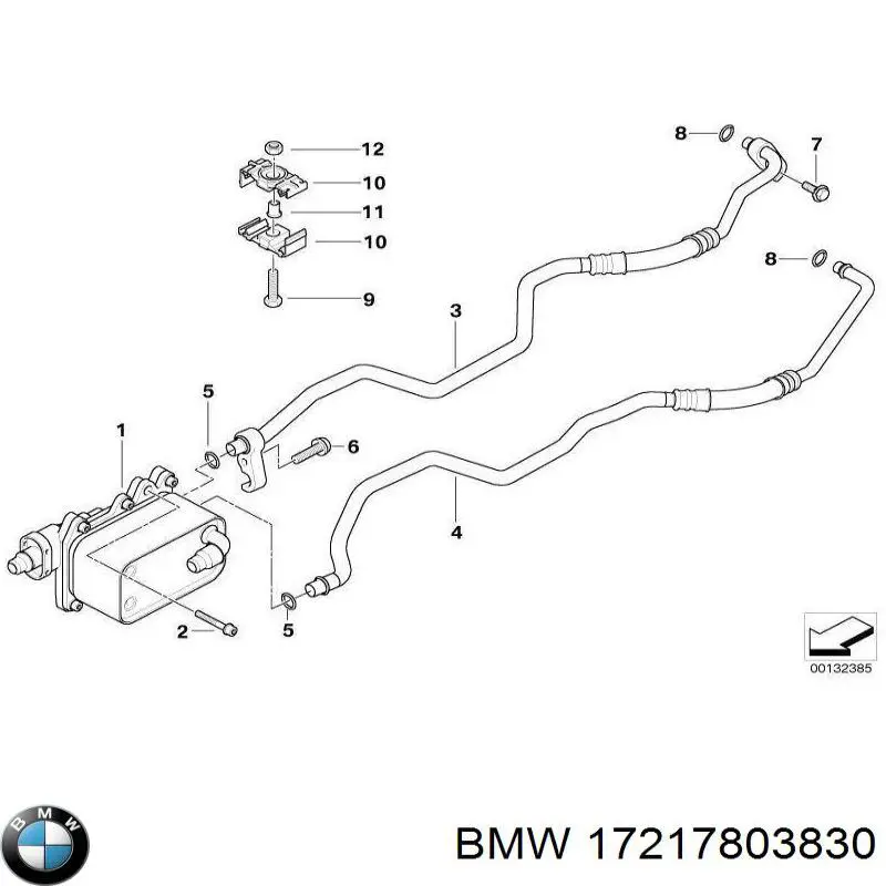 Radiador de refrigeración de la transmisión BMW 17217803830