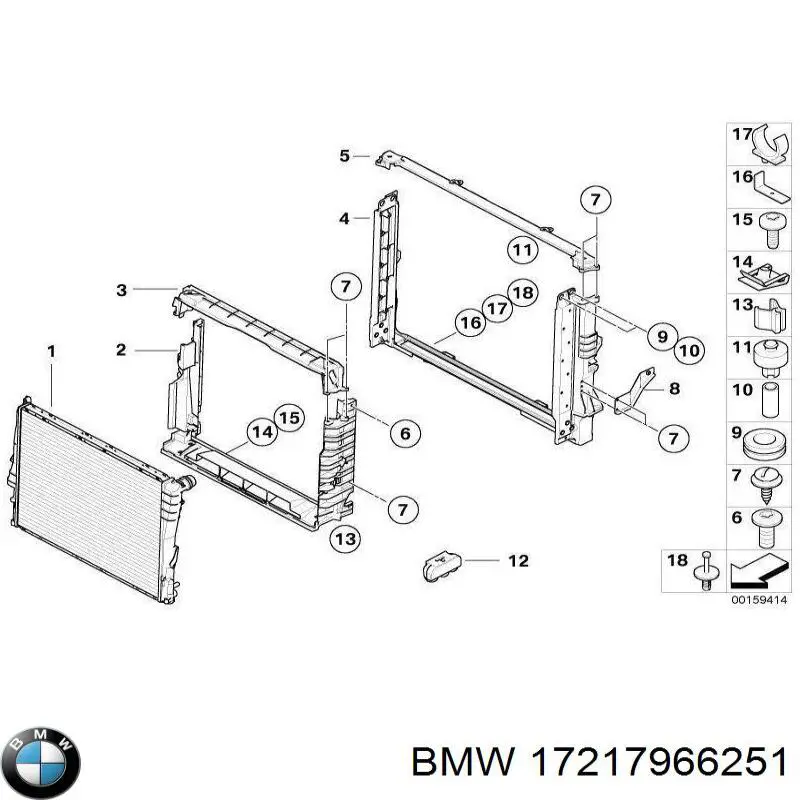 17217966251 BMW radiador de aceite