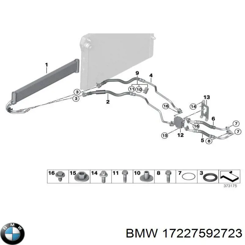 17227592723 BMW termostato de aceite de transmision automatica