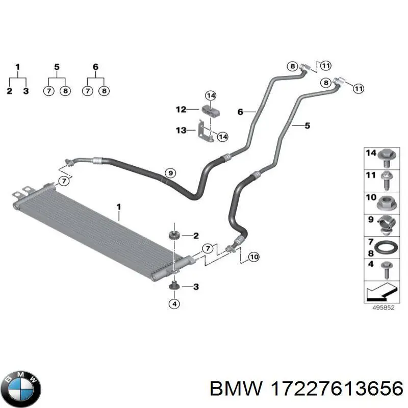 Comprar 17227613656 BMW Anillo de sellado de tuberías del sistema de lubricación