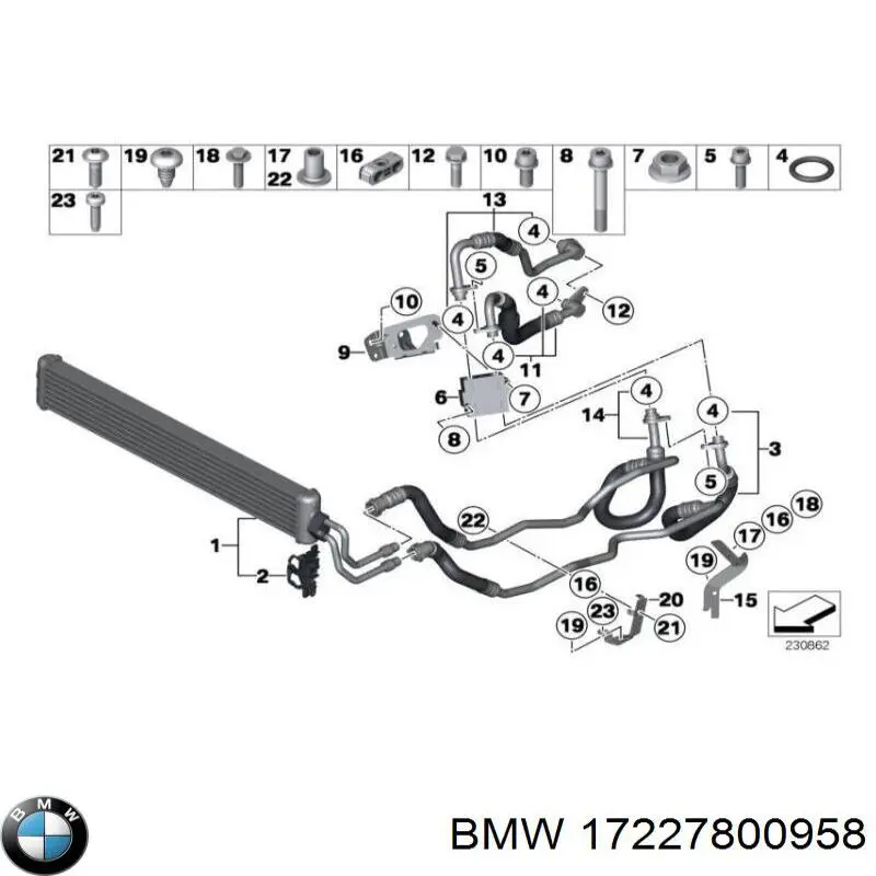 Junta de tapa del tubo de llenado de aceite 17227800958 BMW