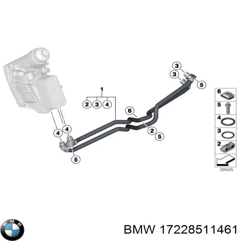 Anillo de sellado del tubo de refrigeración de la transmisión automática BMW 17228511461 precio, desde 10,57 EUR