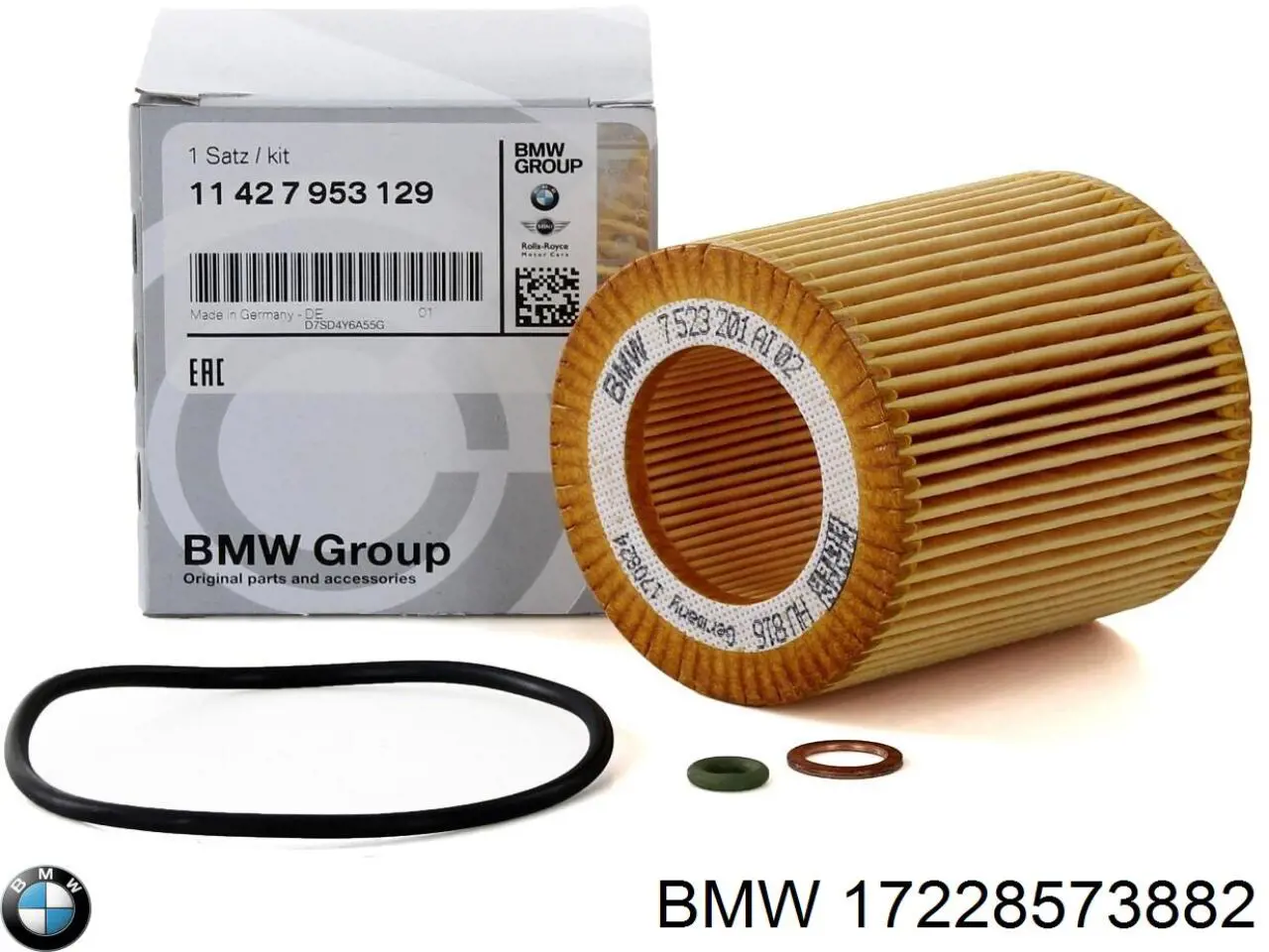 Junta de radiador de aceite 17228573882 BMW