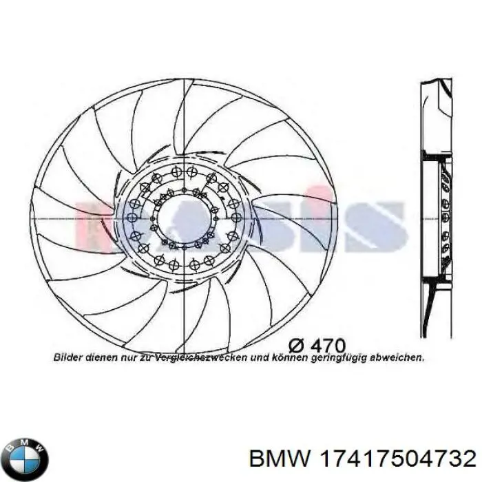 Ventilador del radiador BMW 17417504732 precio, desde 59,53 EUR