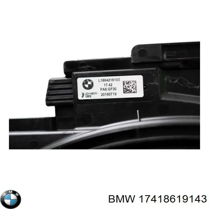 17418619143 BMW difusor de radiador, ventilador de refrigeración, condensador del aire acondicionado, completo con motor y rodete