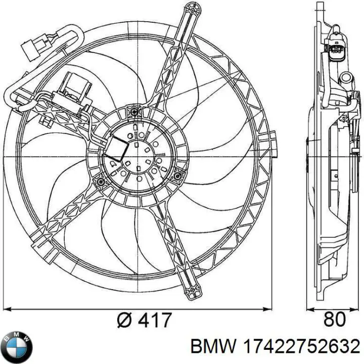 Ventilador, refrigeración motor BMW 17422752632 precio, desde 115,62 EUR