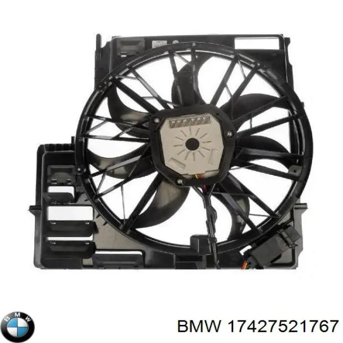 17427521767 BMW difusor de radiador, ventilador de refrigeración, condensador del aire acondicionado, completo con motor y rodete