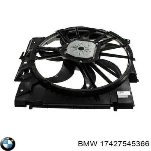 17427545366 BMW difusor de radiador, ventilador de refrigeración, condensador del aire acondicionado, completo con motor y rodete